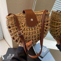 Summer retro straw bag women