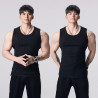 Sleeveless large vest sports casual fitness training shoulder T-shirt bottom clothes