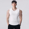 Sleeveless large vest sports casual fitness training shoulder T-shirt bottom clothes