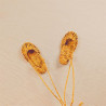 Hand-woven ancient Chinese style decorative pendant DIY straw sandals for men and women