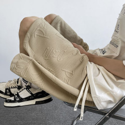Plus size shorts men's summer breathable five-point pants loose casual medium pants sports shorts