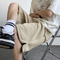 Plus size shorts men's summer breathable five-point pants loose casual medium pants sports shorts