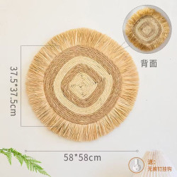 Ethnic style straw wall decoration handmade straw hanging ornaments