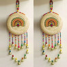 Yunnan ethnic style pendant handmade bamboo beaded tassel wind chime