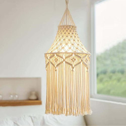Retro lampshade bohemian style hand-woven lampshade without light