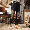 Retro workwear trousers, men's versatile leggings, casual large-size long trousers trend