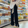 Casual sports sweatpants men's design fashion brand drooping wide-leg mop trousers