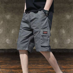 Workwear shorts summer thin straight multi-pocket five-point pants versatile loose casual pants