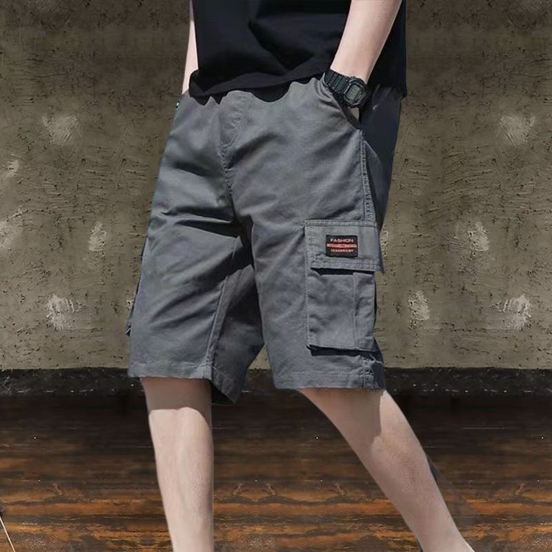 Workwear shorts summer thin straight multi-pocket five-point pants versatile loose casual pants