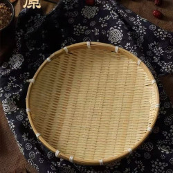 Home use bamboo storage basket handmade bamboo drying tray