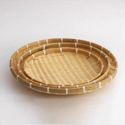 Home use bamboo storage basket handmade bamboo drying tray