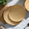 Home use bamboo storage basket handmade bamboo drying tray