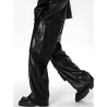 Hip-hop punk leather pants men's street workwear pants high street fashion brand multi-pocket trousers