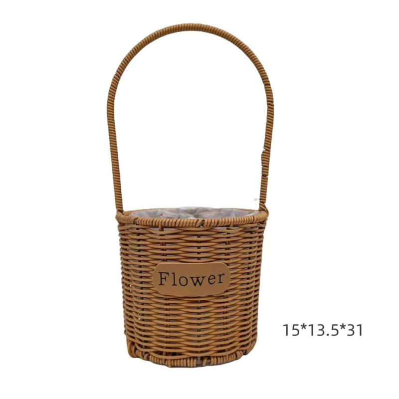 Fujita Garden Craft Hand-woven Hand-held Flower Basket Fujita Garden Craft Hand-woven Hand-held Flower Basket