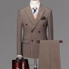 Men's striped suit full set of suit full set of men's jacket