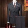 Men's striped suit full set of suit full set of men's jacket