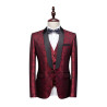 Suit set men's slim three-piece set business formal professional dress men's evening dress