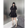 Temperament Hong Kong style niche design sense jacquard solid colour fashion suit loose bat sleeve top + elastic waist shorts