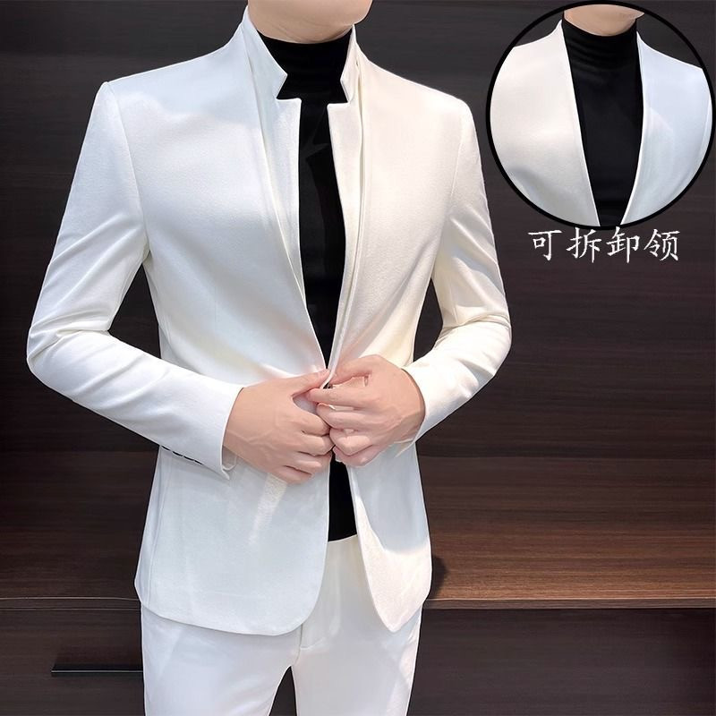 Stand-up collar suit jacket men's Zhongshan clothing new Chinese national style high-end casual suit