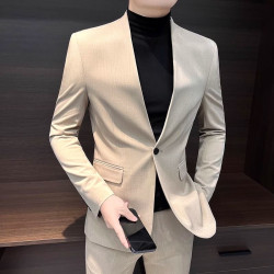 Stand-up collar suit jacket men's Zhongshan clothing new Chinese national style high-end casual suit