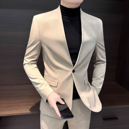 Stand-up collar suit jacket men's Zhongshan clothing new Chinese national style high-end casual suit