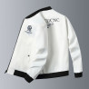 Men's jacket new slim baseball suit solid color embroidered jacket men's top clothes