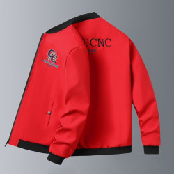 Men's jacket new slim baseball suit solid color embroidered jacket men's top clothes