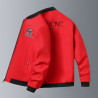 Men's jacket new slim baseball suit solid color embroidered jacket men's top clothes