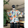 Plus size men's jacket woven digital print jacket versatile trendy jacket