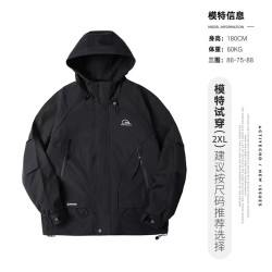 Workwear jacket mountain hooded windbreaker jacket casual loose top