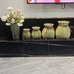 Bamboo fish basket tea picking basket children's bamboo basket decoration