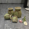 Bamboo fish basket tea picking basket children's bamboo basket decoration