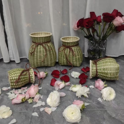 Bamboo fish basket tea picking basket children's bamboo basket decoration