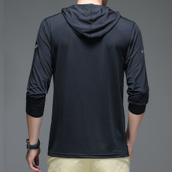 Quick-drying hoodie men's outdoor running sports leisure travel business trip can't afford the ball does not fade