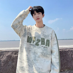 Sweatshirt fake two-piece long-sleeved youth round-neck bottom loose fashion brand top