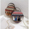 Ethnic minority bag pure handmade embroidery tassel waist bag