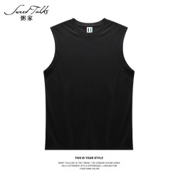 100% pure cotton T-shirt vest men's and women's loose casual undershirt