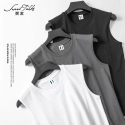100% pure cotton T-shirt vest men's and women's loose casual undershirt