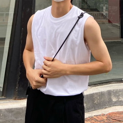 100% pure cotton T-shirt vest men's and women's loose casual undershirt