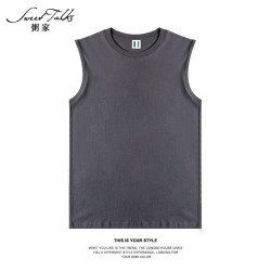 100% pure cotton T-shirt vest men's and women's loose casual undershirt