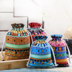 Cotton and linen ethnic style Dragon Boat Festival sachet cloth bag portable sachet