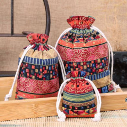 Cotton and linen ethnic style Dragon Boat Festival sachet cloth bag portable sachet