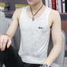 Ice silk cool vest men's thin breathable sports fitness sleeveless sweatshirt off-the-shoulder fashion