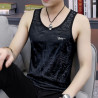 Ice silk cool vest men's thin breathable sports fitness sleeveless sweatshirt off-the-shoulder fashion