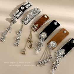 Mongolian ethnic style bell hairpin side clip