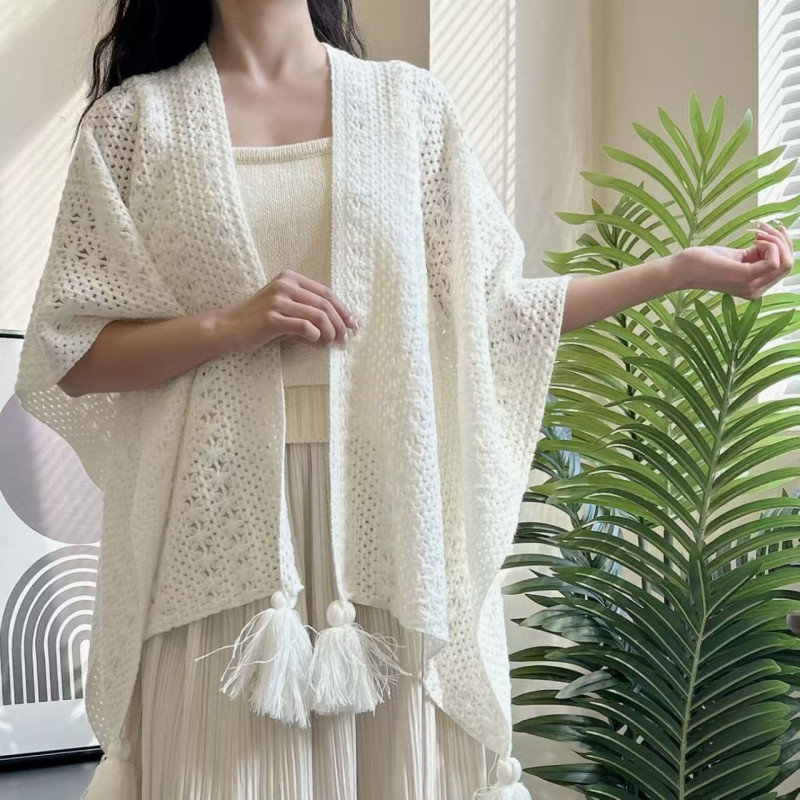 Women's tie-dye ethnic style shawl coat