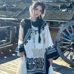 Miaojiang girl pink Yi ethnic style clothing Yunnan ethnic minority clothing female
