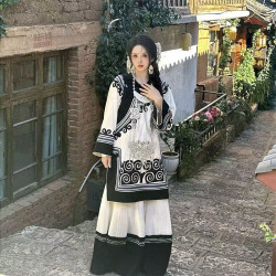Miaojiang girl pink Yi ethnic style clothing Yunnan ethnic minority clothing female