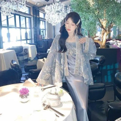 New Chinese style jacket for women in spring, new style, fashionable, embroidered, heavy velvet suit