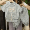 Children, girls, boys, cute, foreign style, fashionable, versatile, high-end national style two-piece set